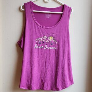 Joyspun Pink "Desert Dreamer" Tank Top Size 3X